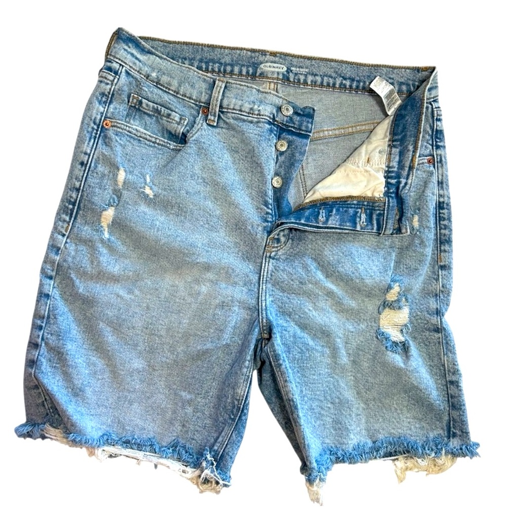 Old Navy Sky Hi Distressed Denim Shorts 14